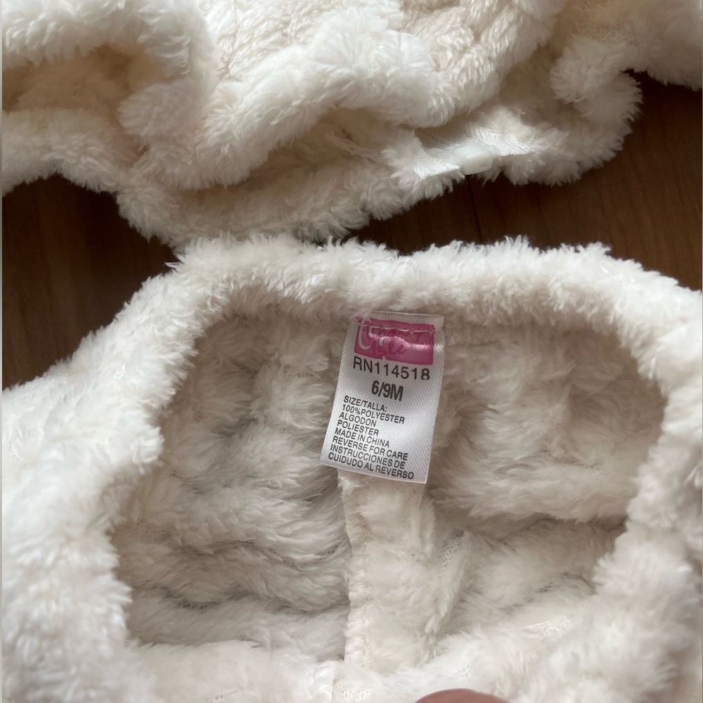Cute Babe Baby Girl Sherpa Hoodie & Pants Set | 6–9M NWT - Picture 5 of 8